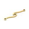 304 Stainless Steel Wave Links Connector Charms LS-STAS-S123-03G-05-2