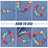 100Pcs Peace Sign Synthetic Turquoise Beads DIY-SC0015-52-4
