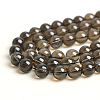 Natural Smoky Quartz Round Beads Strands G-E329-10mm-38-3