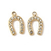 304 Stainless Steel Rhinestone Pendants Ion Plating(IP) STAS-V015-12G-1