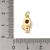 Brass Micro Pave Red Cubic Zirconia Pendants KK-R162-020C-G-3