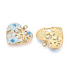 304 Stainless Steel Enamel Pendants STAS-T069-55M-3