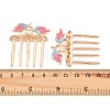 Alloy Enamel with Iron Hair Comb Findings AL-CBA8479-02KCG-2