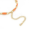 Brass Micro Pave Cubic Zirconia Link Chain Bracelet for Women BJEW-T020-05G-03-3
