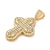 Brass Micro Pave Cubic Zirconia Pendants KK-S510-48G-01-2