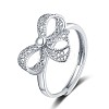 Bowknot Brass Adjustable Rings for Women RJEW-M016-09P-1