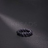 Natural Lava Rock Stretchy Finger Rings FS-WG01730-35-1