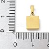 Ion Plating(IP) 304 Stainless Steel Micro Pave Cubic Zirconia Pendants STAS-Z107-02G-06-3