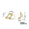 Shiny Copper Earrings with Zircon Stones LS-JG9424-4-1