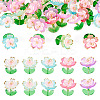 30Pcs 5 Colors Transparent Acrylic Pendants PALLOY-TA00303-1