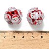Christmas Theme Polymer Clay Rhinestone Beads with Resin RESI-Z045-01C-3
