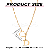 1Pc Letter & Heart Stainless Steel Lariat Necklaces for Women NJEW-LP0002-87G-D-2