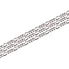 Anti-Tarnish Rhodium Plated 925 Sterling Silver Figaro Chain STER-WH0011-03P-1