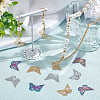 48Pcs 3 Colors Ion Plating(IP) 304 Stainless Steel Filigree Pendants STAS-HY0001-35-5