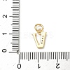 Brass Micro Pave Cubic Zirconia Charms KK-I382-03G-V-3