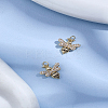 2Pcs Brass Micro Pave Grade AAA Cubic Zirconia Charms ZIRC-LP0001-41-1