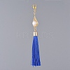 Polyester Tassel Big Pendants HJEW-JM00370-02-1