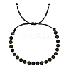 Bohemian Style Faceted Rondelle Glass Beaded Adjustable Braided Bracelets for Women LS-MJ9163-1