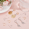 20Pcs 2 Colors Brass Stud Earring Findings with 20Pcs Plastic Ear Nuts FIND-BBC0002-13-4