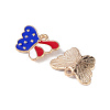 American Flag Style Alloy Enamel Pendants LS-X-ENAM-K067-41-4