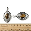 Natural Tiger Eye Pendants G-Q158-02D-3
