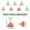 140Pcs 7 Colors Acrylic Lotus Charms FIND-SC0019-60-2