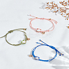3Pcs 3 Colors Bell Charm Bracelet BJEW-LP0004-51-1