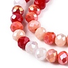 Electroplate Glass Beads Strands GLAA-T023-B16-07-3