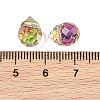Electroplated Glass Beads GLAA-K062-01A-FR11-3