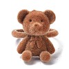 Bear Flocky Adjustable Ring for Teen Girl Women LS-RJEW-G117-01A-1