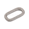 Rack Plating Brass Micro Pave Clear Cubic Zirconia Linking Rings KK-Z070-12P-03-2