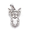 Tarnish Resistant 304 Stainless Steel Puppy Pendants STAS-F219-05P-2