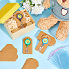 100Pcs Kraft Paper Jewelry Badge Display Cards OPC-NB0001-04A-4
