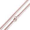 304 Stainless Steel Box Chain Necklaces NJEW-P244-01RG-2