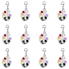 6Pcs Palette Alloy Enamel Pendants Decorations HJEW-YW00115-1