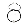 Alloy Heart Bead Braided Bead Bracelets NI5372-4-1