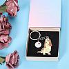 WEWAYSMILE Dog Keychain Car Keychain Pet Pendant Key-Ring Lovely Dog Key-ring Portable Metal Keychain Gift for Pet Lover Birthday Puppy Theme Party Supplies (Cocker Dog) JX800A-6