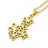 304 Stainless Steel Pendant Necklaces NJEW-D063-03G-2