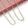 Ion Plating(IP) 304 Stainless Steel Venetian Chain Necklace Making STAS-A028-N032G-2