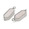 Natural Rose Quartz Faceted Double Terminal Pointed Pendants G-G181-05P-01-2
