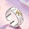 Brass Cuff Open Rings for Women WGD6E97-01-1