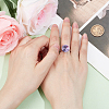 1Pc Adjustable Rhodium Plated 925 Sterling Silver Ring Findings STER-BC0002-38P-3