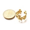 Flower 201 Stainless Steel Open Cuff Ring for Women LS-RJEW-A053-02D-G-3