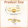20Pcs Brass Pave Clear Cubic Zirconia Connector Charms KK-BC0012-40-2