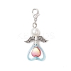 ABS Plastic Imitation Pearl & Transparent Acrylic Pendants Decorations HJEW-JM03603-03-4