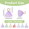 112Pcs 7 Styles Two Tone Acrylic Charms PALLOY-HY00033-2