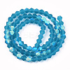 Imitate Austrian Crystal Bicone Frosted Glass Beads Strands EGLA-A039-T6mm-MB-M-3