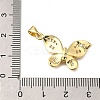 Rack Plating Brass Micro Pave Cubic Zirconia Pendants ZIRC-F142-15A-G-3