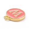 Golden Plated Alloy Enamel Charms X-ENAM-Q437-11W-2