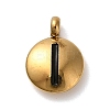 304 Stainless Steel Black Enamel Charms STAS-R009-01G-I-1